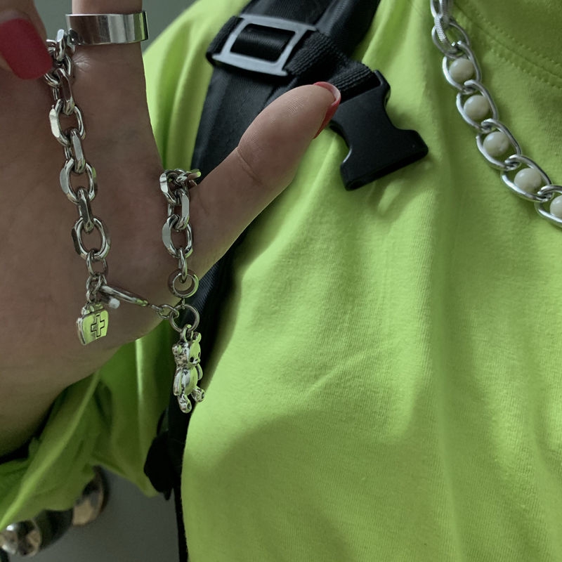 Vòng Tay Hợp Kim Hình Gấu Xinh Xắn Cho Nữ