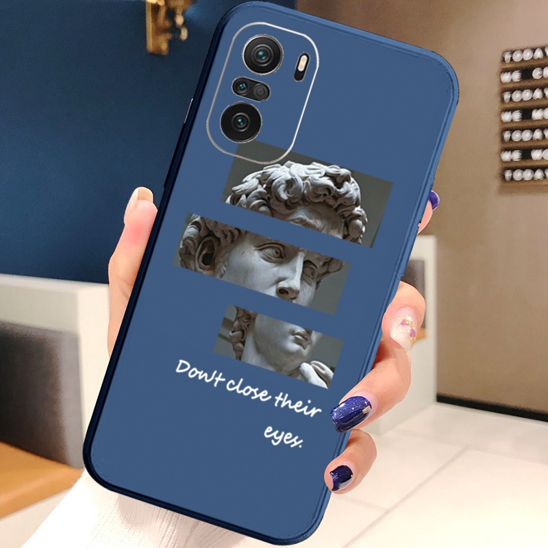 Ốp Điện Thoại Cạnh Vuông In Hình Tượng David Cho Xiaomi Redmi Note 10 Pro 9S 9A POCO X3 NFC M3 Pro 5G