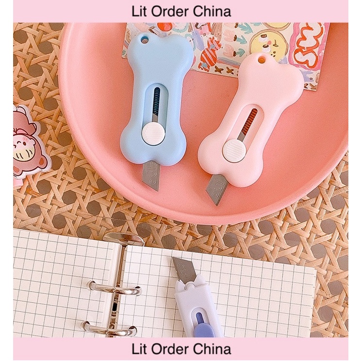 LIT Dao rọc giấy cute hình xương chó dao cắt washi tape