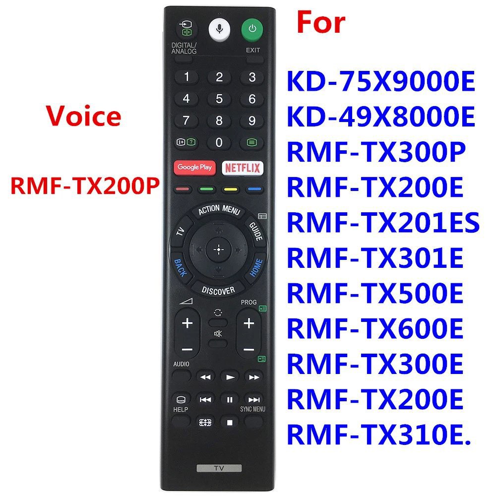Điều Khiển Từ Xa Rm-tx200p Bằng Giọng Nói Cho Sony Bravia TV kd-75x9000e kd-49x8000e rmf-tx300p rcf-Tx201E rmf-tx310p