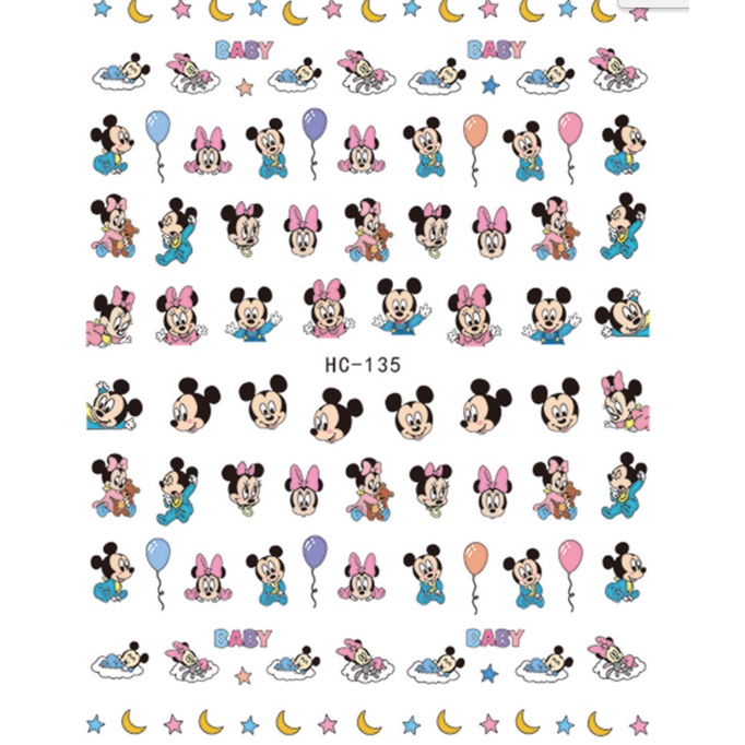 Sticker hoạttrang trí nail