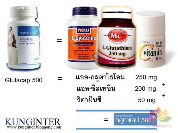 vıên uốnǥ trắŉg da Glutacap 500 Thailand