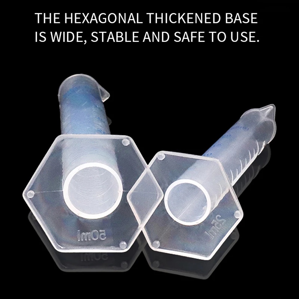 Ống Đong Dung Dịch Bằng Nhựa Trong Suốt 10 / 25 / 50 / 100 / 250 / 500ml