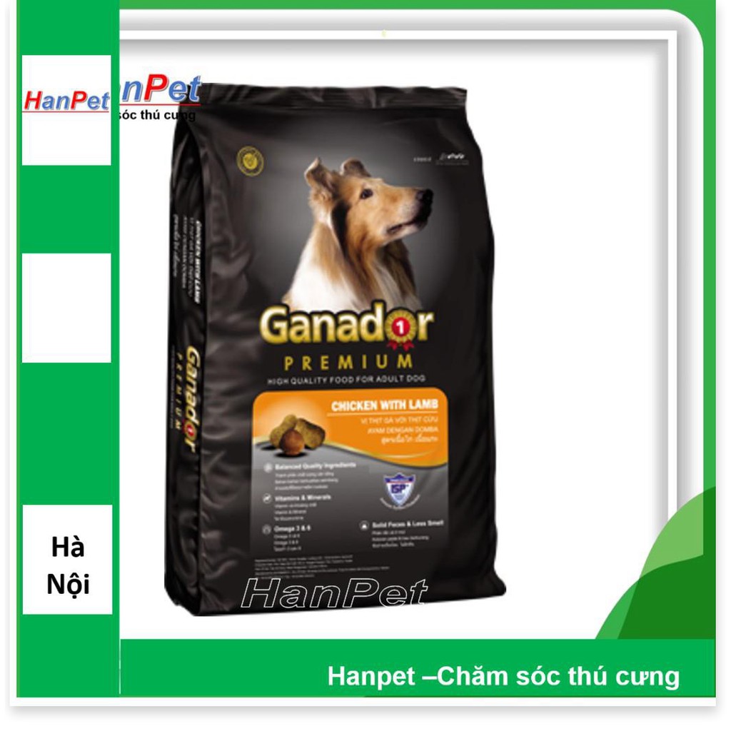 Thức ăn viên cao cấp Ganador Adult gói 1,5kg - Dành cho chó trưởng thành (hanpet 210)