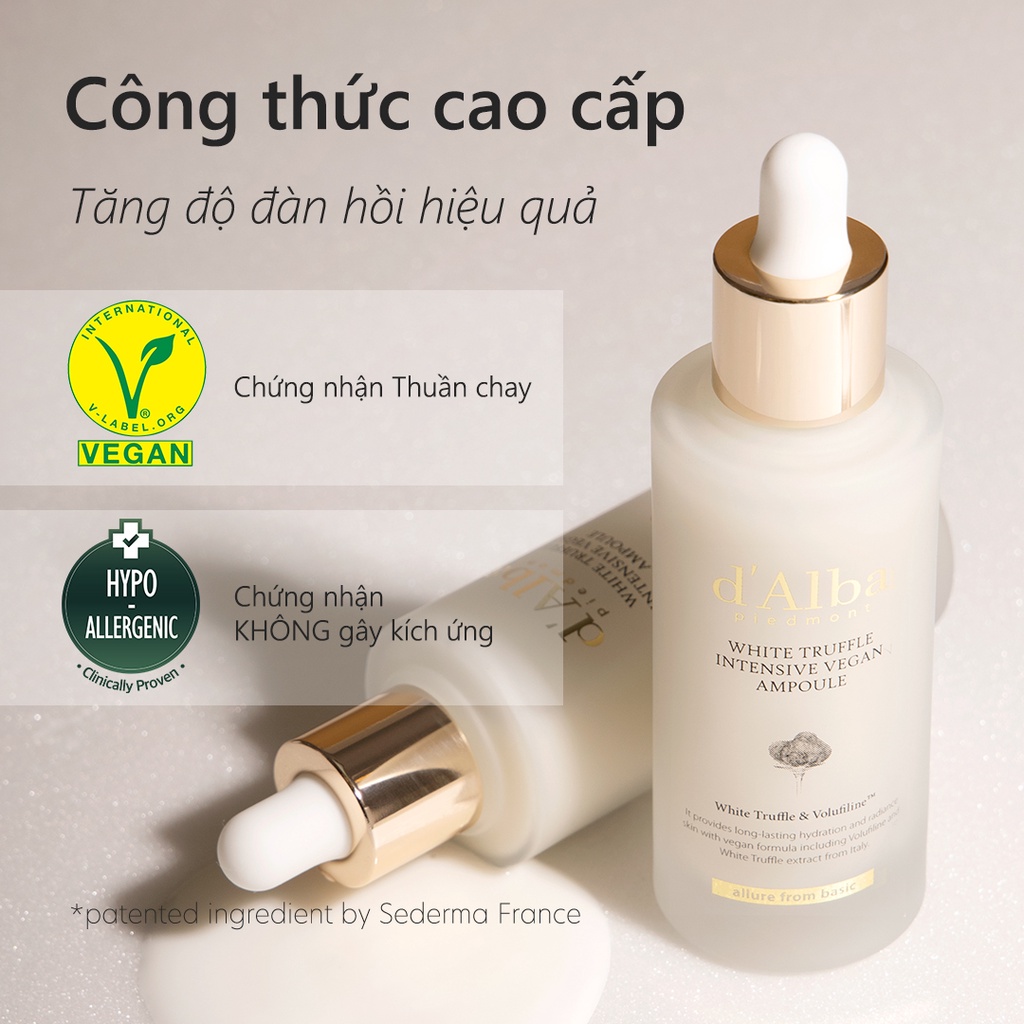 Tinh chất chuyên sâu D'ALBA làm trắng - White Truffle Intensive Vegan Ampoule 50ml