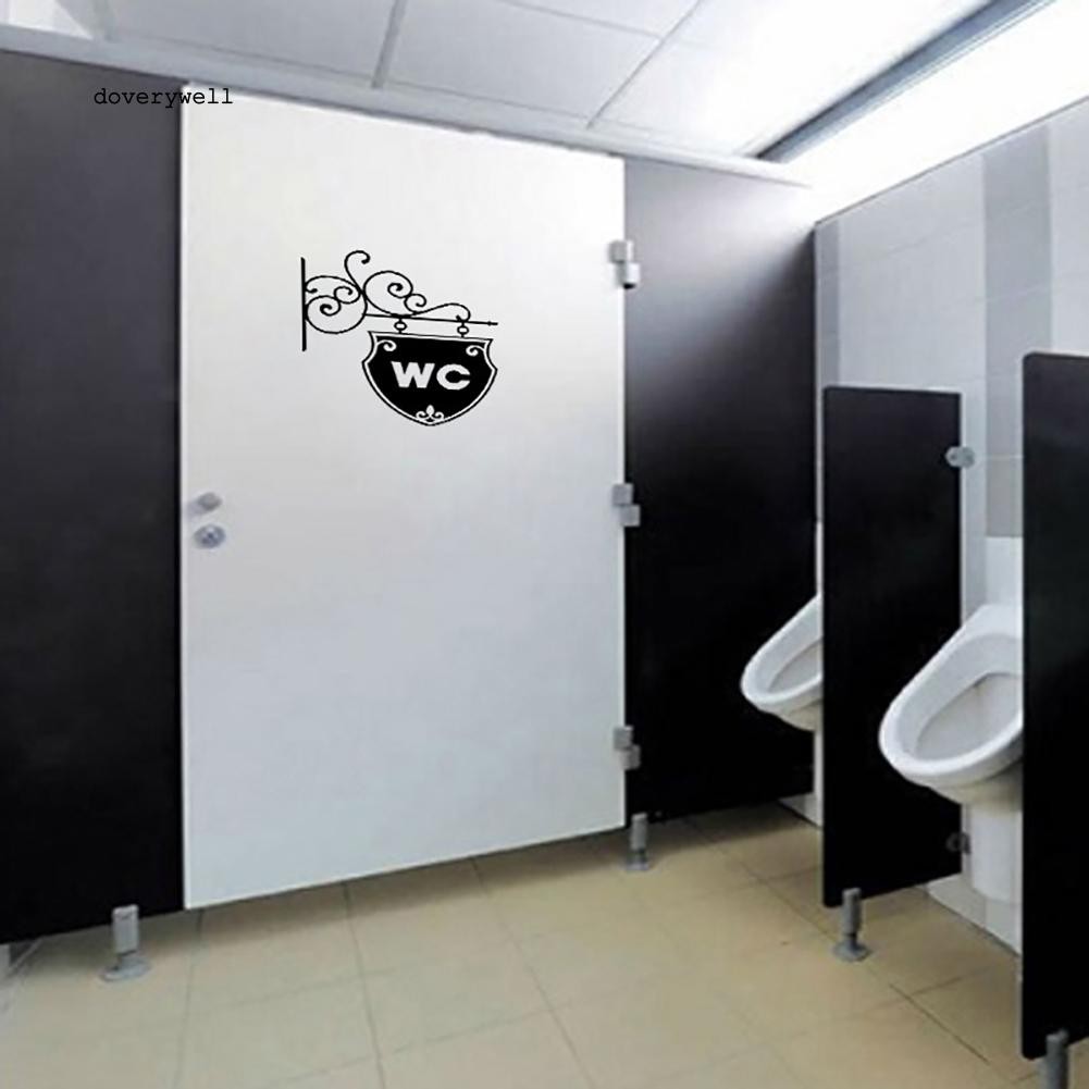 Miếng dán tường biển hiệu toilet , nhà vệ sinh thời trang