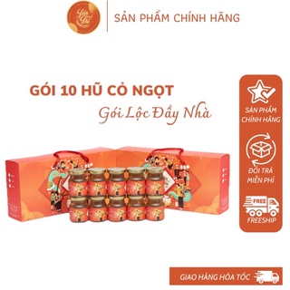 Combo 10 hũ - yến chưng cỏ ngọt - yến thị - yến chưng sẵn - 30% yến tươi nguyên chất