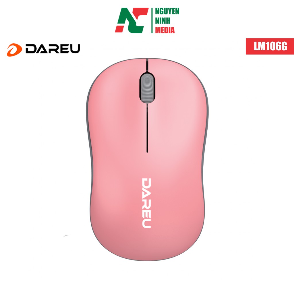 Chuột Không Dây Dareu LM106G Pink (Màu Hồng) - Hàng Chính Hãng Bảo Hành 24 Tháng