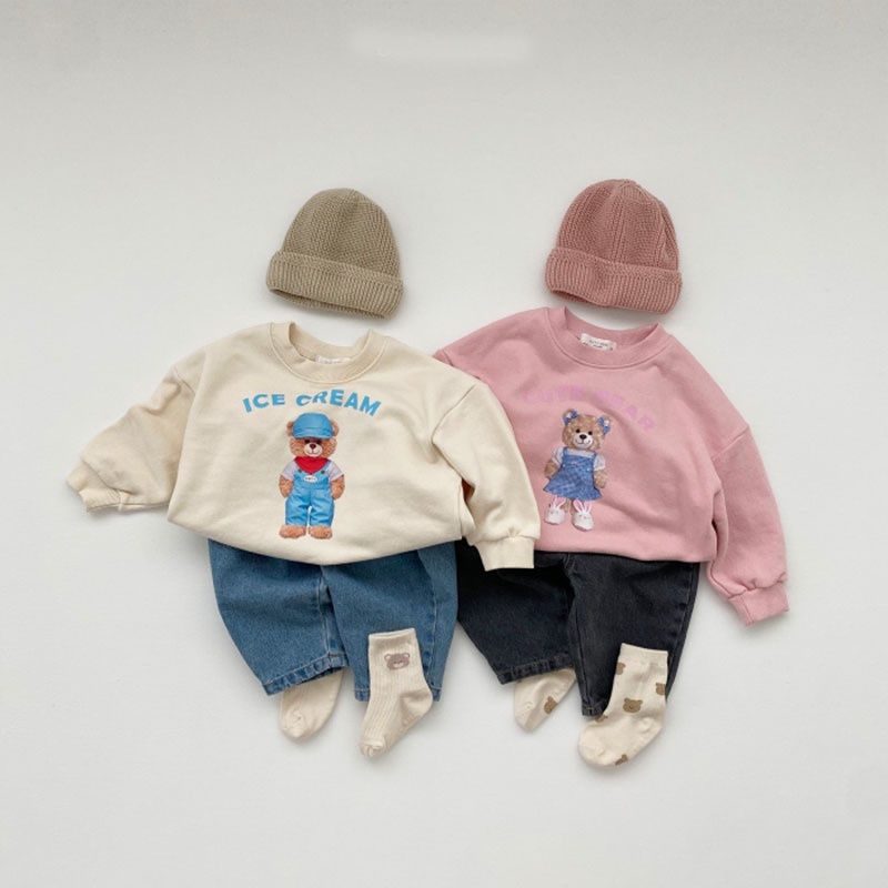 Quần Jean Dáng Rộng Có Túi Phong Cách Hàn Quốc Thời Trang Thu Đông Hàng Mới Dành Cho Trẻ Sơ Sinh RQGB