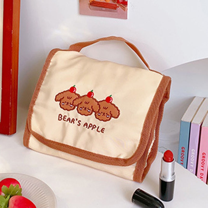 Túi Đựng Mỹ Phẩm Bằng Vải Mềm Gấp Gọn Tiện Lợi