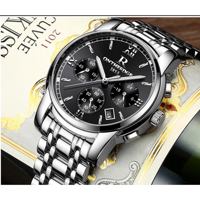 ĐỒNG HỒ NAM CHÍNH HÃNG R-ONTHEEDGE DÂY KIM LOẠI CAO CẤP CHỐNG GỈ CHẠY FULL 6 KIM + LỊCH NGÀY ĐẸP GIÁ RẺ | BigBuy360 - bigbuy360.vn