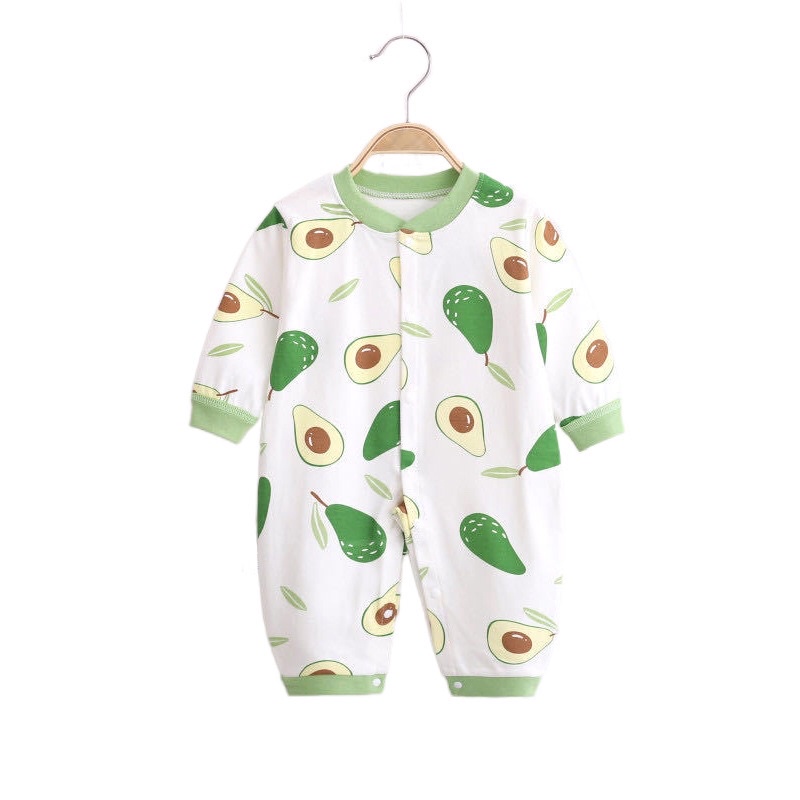 Body sleepsuit,Body liền thân cotton Quảng Châu cho trẻ sơ sinh 0-12 tháng, chất cotton thấm mồ hôi, mềm mại