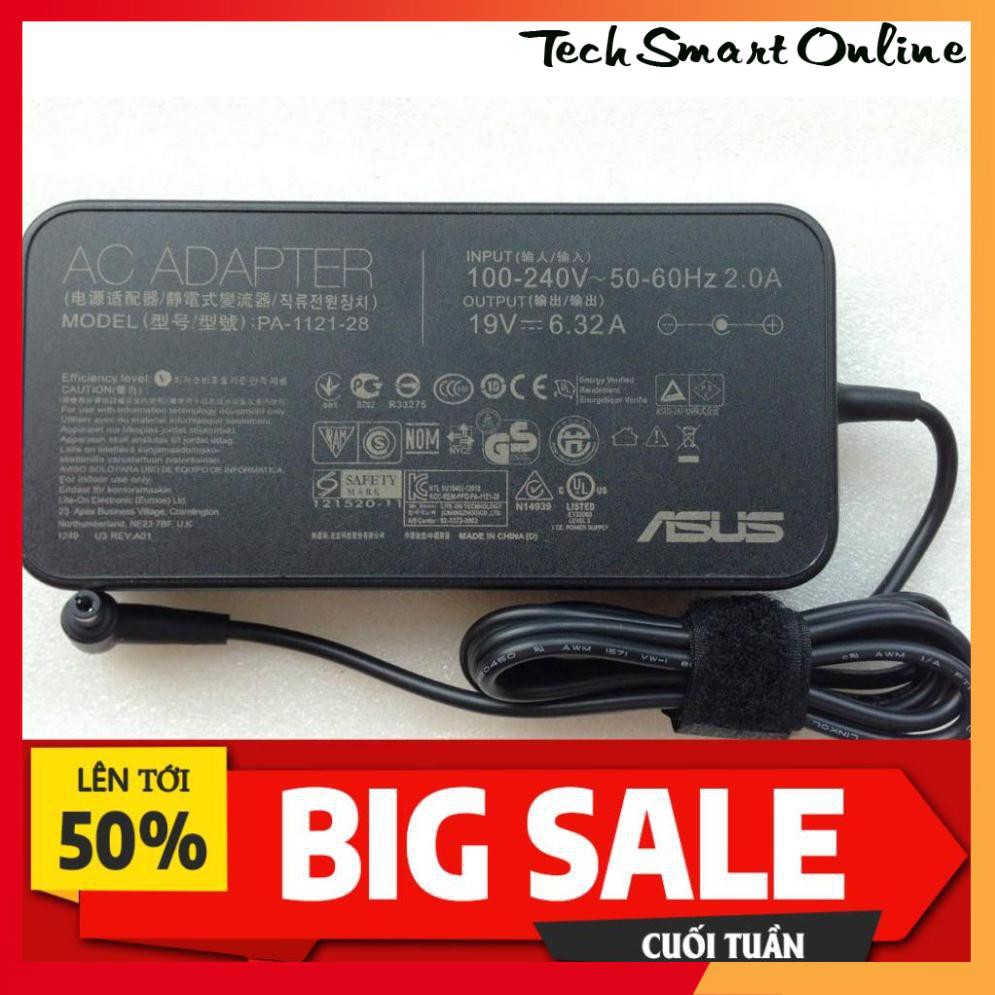 SẠC ASUS 19V 6.32 ĐẦU LỚN 5.5mm*2.5mm VUÔNG ZIN bh 12 tháng, tặng kèm dây nguồn Hàng zin