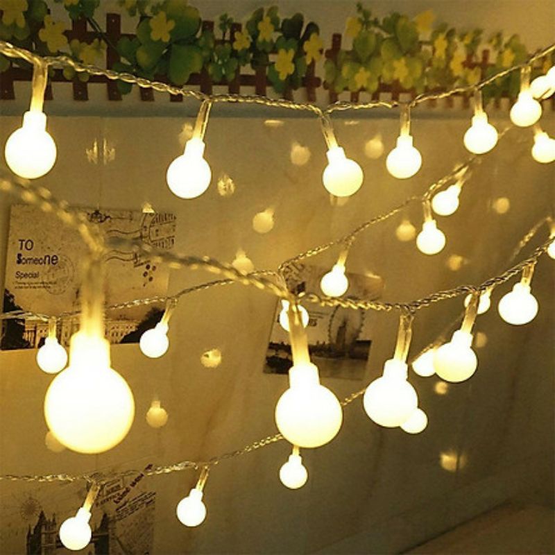 Đèn led dây dài 6m x 40 bóng chiếu sáng- trang trí lều trại và chụp hình