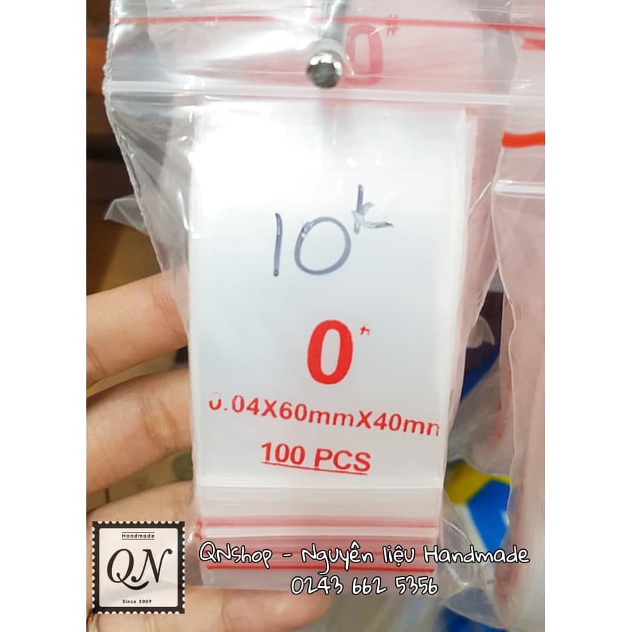 Túi zip số 0 (100 cái)