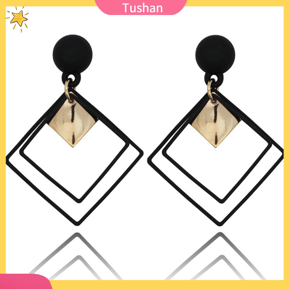 Đôi Khuyên Tai Dài Phối Hình Thoi Thời Trang Cho Nữ