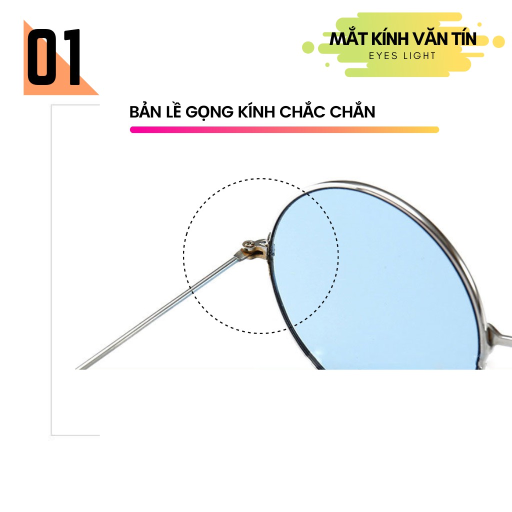 Kính mắt thời trang Eyes Light T223 nữ gọng kính kim loại pha nhựa nhiều màu