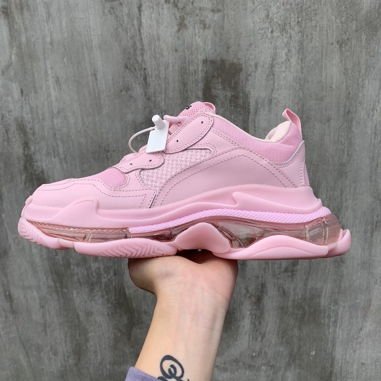 Giày Sneaker Nam Nữ Balen Triple Đế Khí Hồng Phấn , Full Box Pk