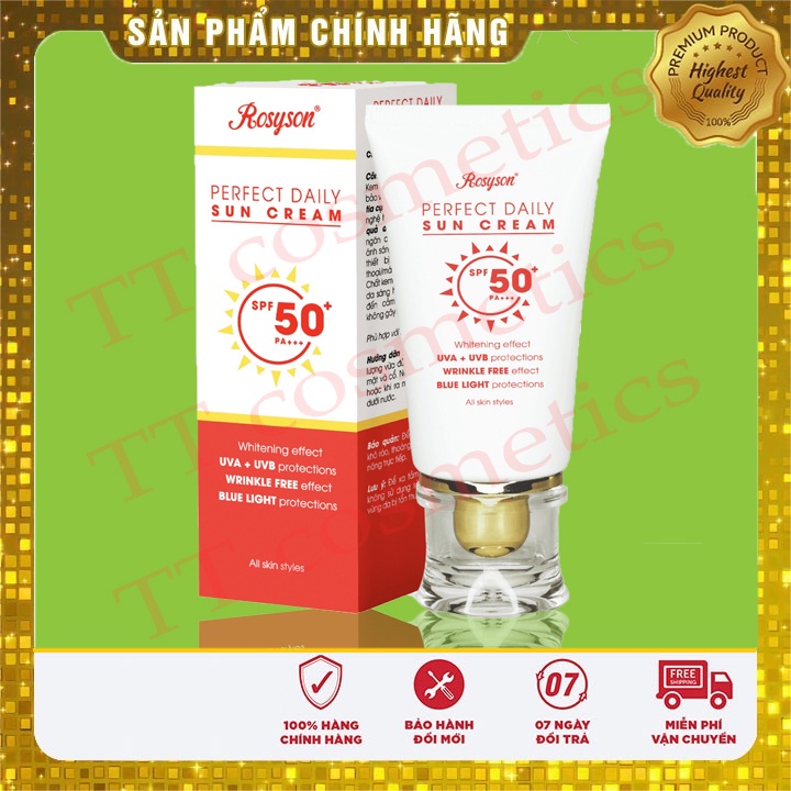 [100% chính hãng] kem chống nắng rosy nâng tone bảo vệ da