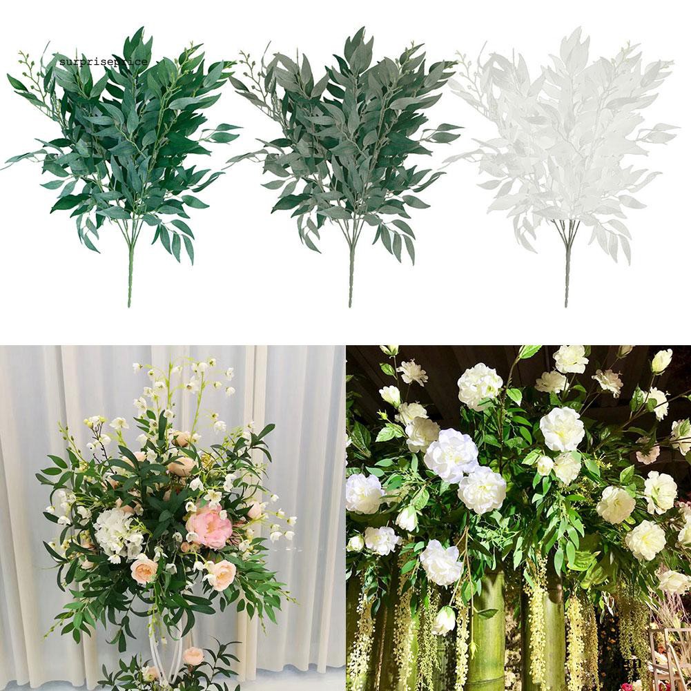 1 Nhánh Lá Liễu Nhân Tạo Trang Trí Sân Khấu / Tiệc Cưới / Sân Khấu DIY