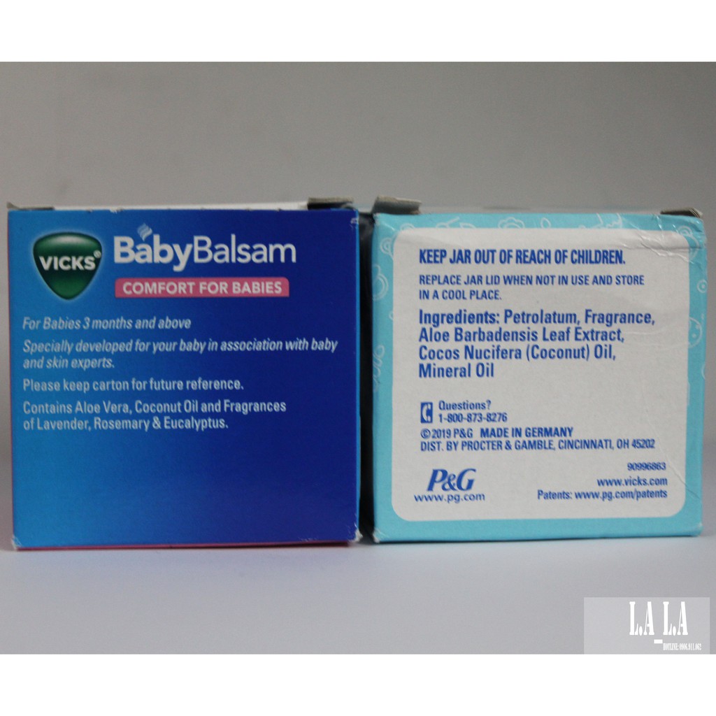 Dầu ấm ngực Vicks Baby Balsam 50g