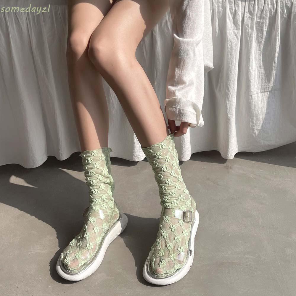 Tất Lưới Thoáng Khí Nhiều Màu Tùy Chọn Dành Cho Nữ