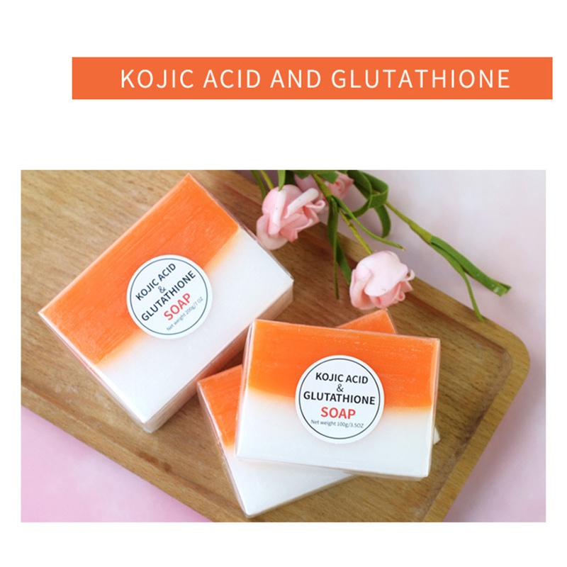 Xà Phòng Rửa Mặt Thủ Công 100g Chứa Axit Kojic Giúp Dưỡng Ẩm Kiểm Soát Dầu Và Làm Sáng Da