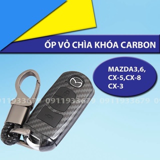 🔥HCM-Bao da chìa khóa carbon xe mazda 3,mazda 6,CX5,CX3,CX8....kèm móc khóa