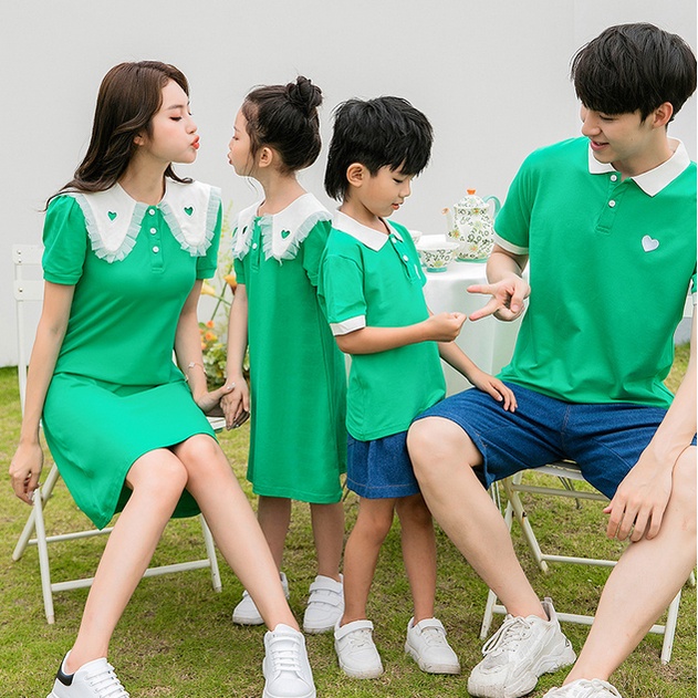 Áo polo Màu Hồng Có Cổ Thời Trang Dành Cho Cả Gia Đình