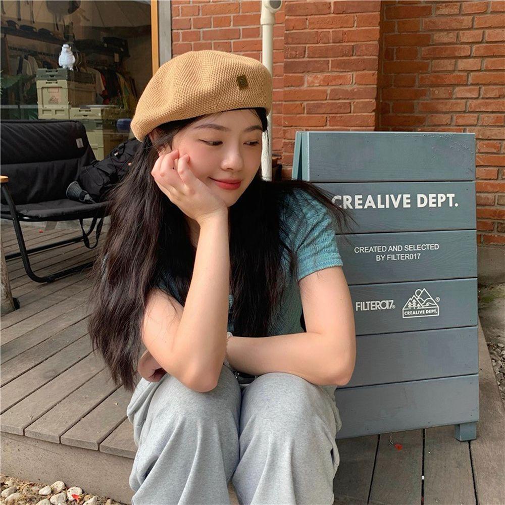 Preston Mũ Nồi Cotton Thoáng Khí In Chữ C Phong Cách Hàn Quốc