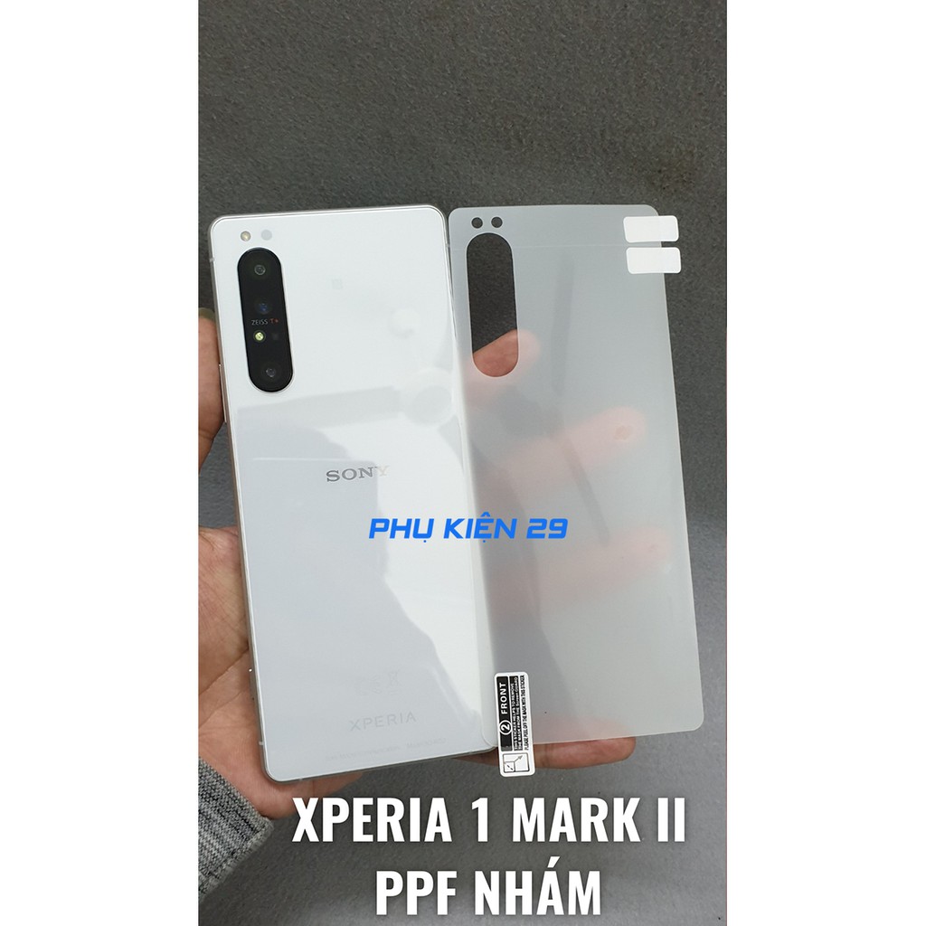 [Sony Xperia 1 Mark II/2/ Xperia 1 II] Dán dẻo FULL mặt lưng PPF nhám cao cấp