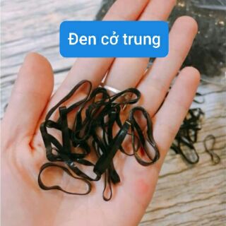 Sỉ 1kg thun cột tóc màu đen(cở to/cở vừa)