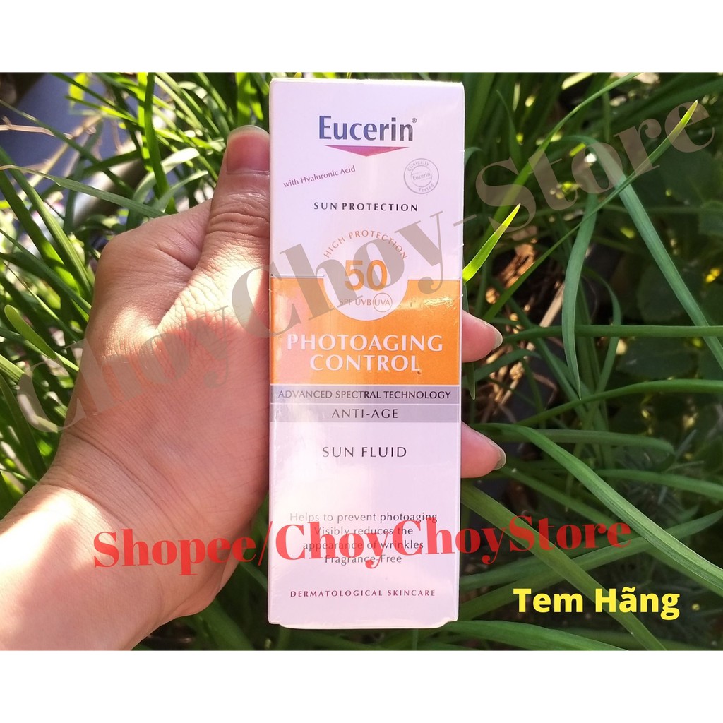 [TEM CTY] Eucerin Sun Fluid Photoaging Control SPF50 50mL - Kem chống nắng giúp ngăn ngừa lão hóa da