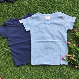 Áo phông basic cho bé cổ tim cotton 4 chiều co giãn