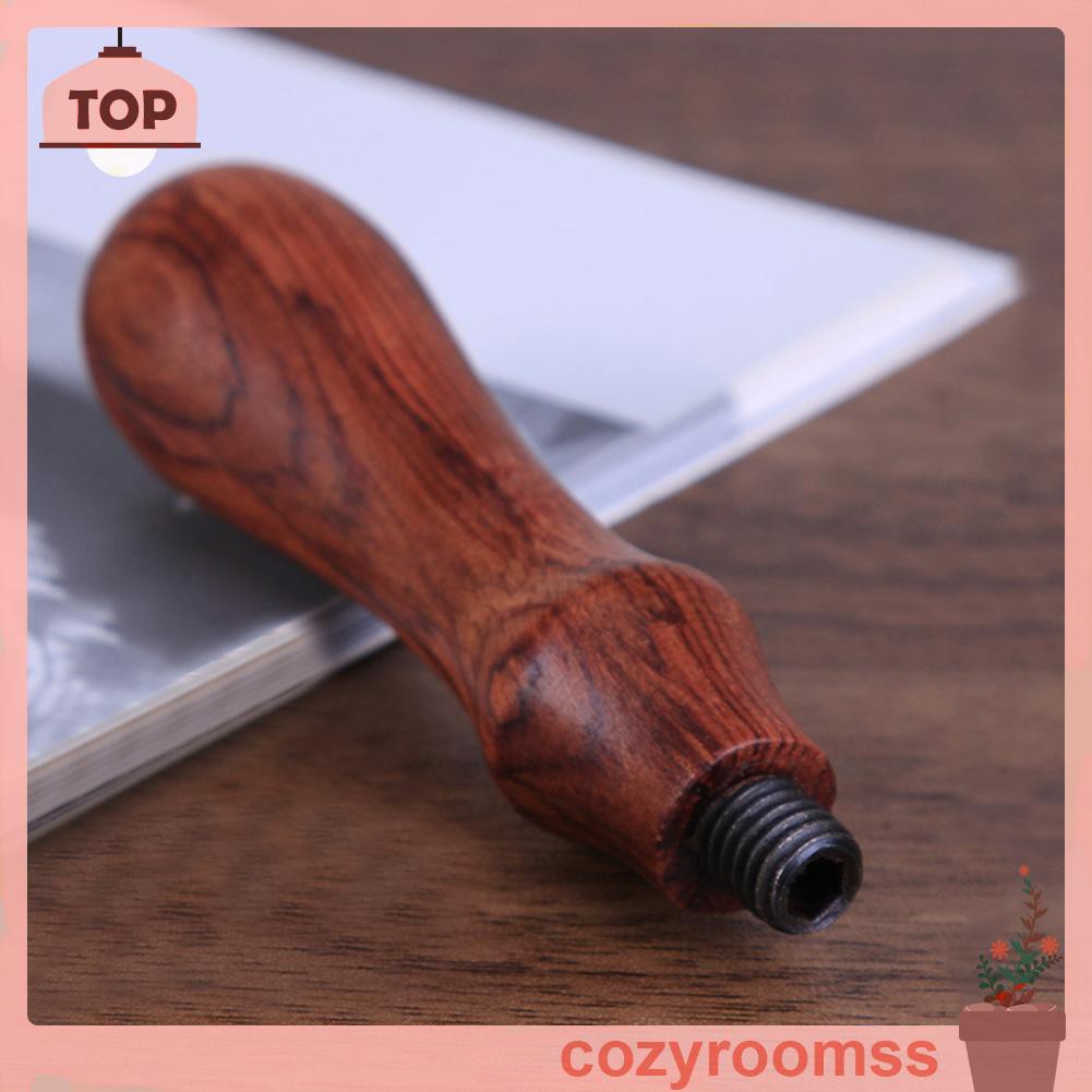 Tay cầm con dấu sáp bằng gỗ phong cách vintage