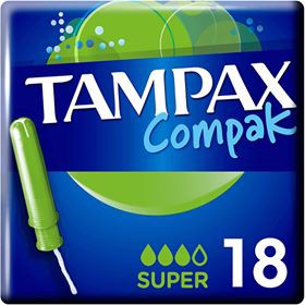 Hàng từ Anh  Băng Vệ Sinh Tampon Tampax Compak - Dạng Que - Nhỏ Gọn - Thấm hút cực tốt tích hợp đi bơi - du lịch