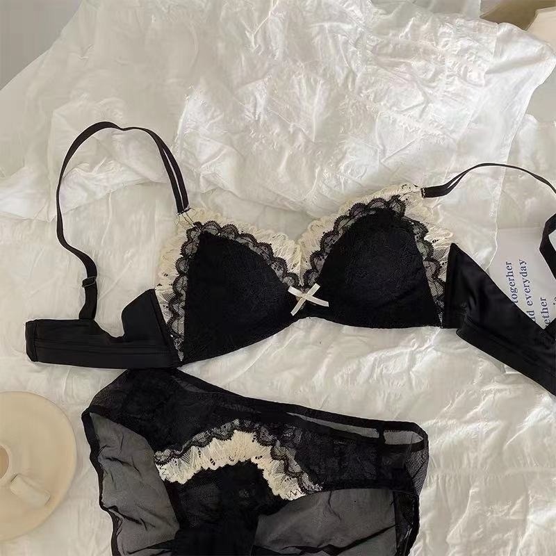 Áo Ngực Không Gọng Thép Phối Ren Chống Chảy Xệ Lưng Xinh Xắn Cho Nữ