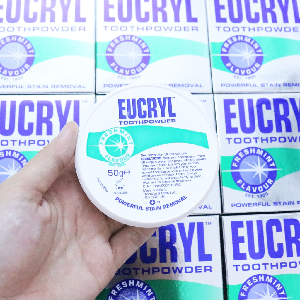 Bột làm trắng răng Eucryl Tooth Powder 50g