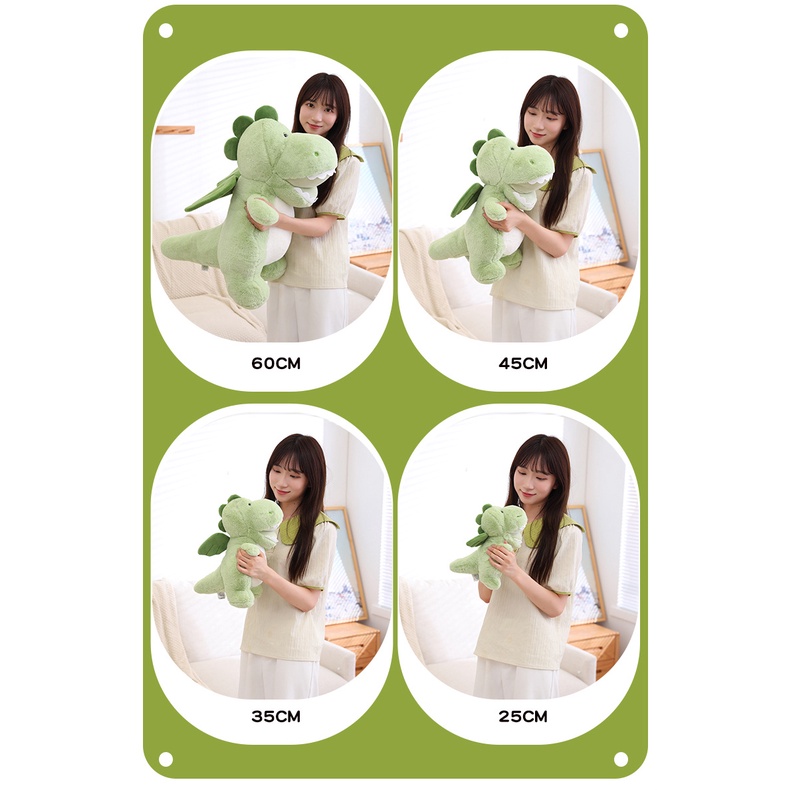 CÓ SẴN 60cm Gấu bông khủng long dễ thương, Búp bê khủng long xanh và đồ chơi nhồi bông
