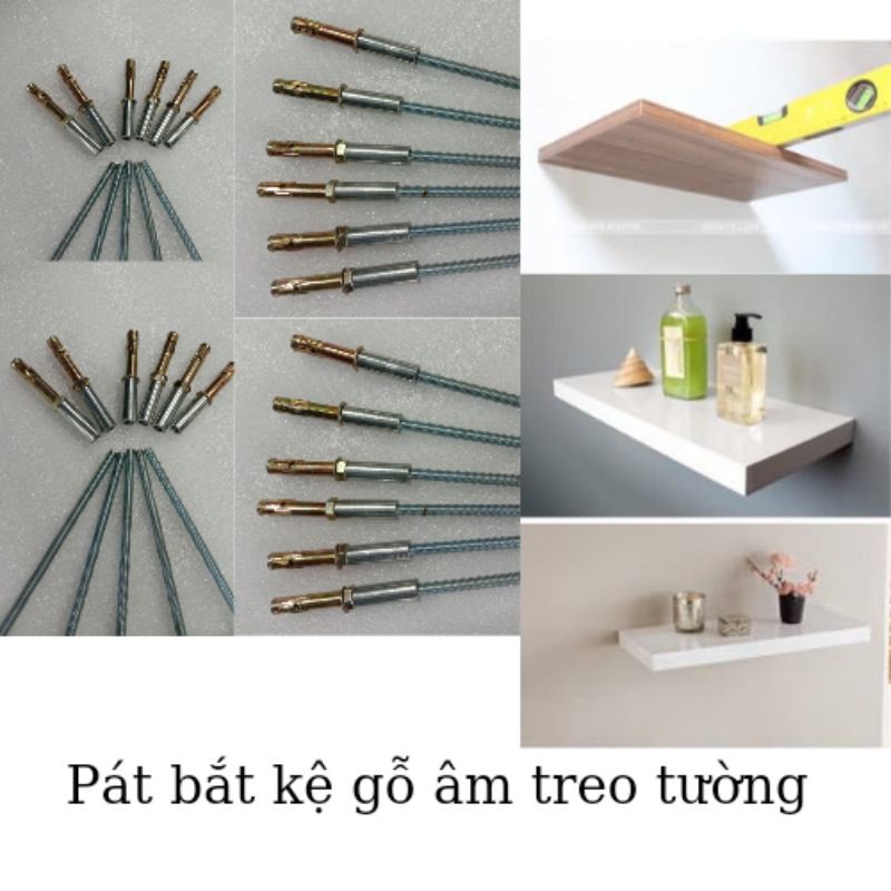 (Rẻ Vô địch) (PÁT ÂM ĐỠ KỆ GỖ).Bộ chốt tắc kê bắt kệ gỗ âm tường ( 1 cái)