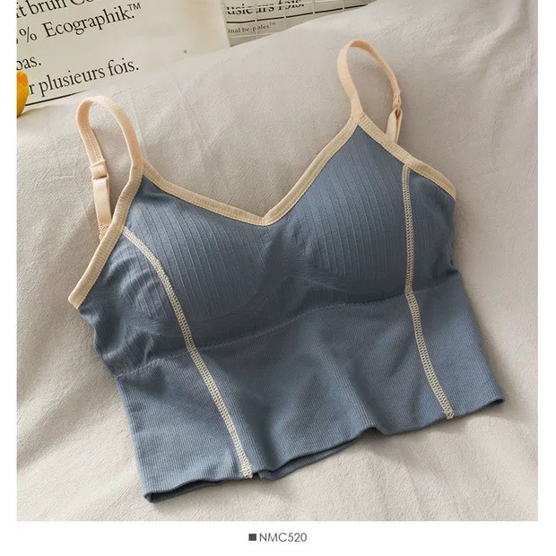 [Xả - dọn kho] Áo bra nữ áo lót len tăm hở lưng kiểu dáng thể thao trẻ trung PASANA0061