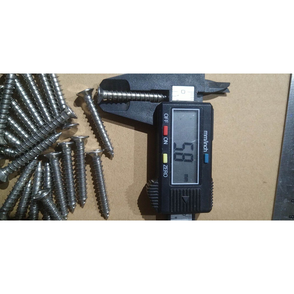 50 Vít 6mm x 40mm inox 304 không gỉ sét, không hút nam châm