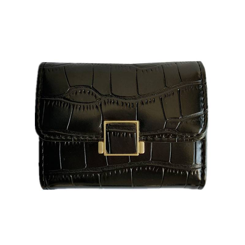 KAITIFEI Ví Nữ Mini cầm tay Đẹp Da dáng ngắn Nhỏ Bóp Đựng Tiền Sang Trọng có thể gấp lại thiết kế đơn giản tiện dụng