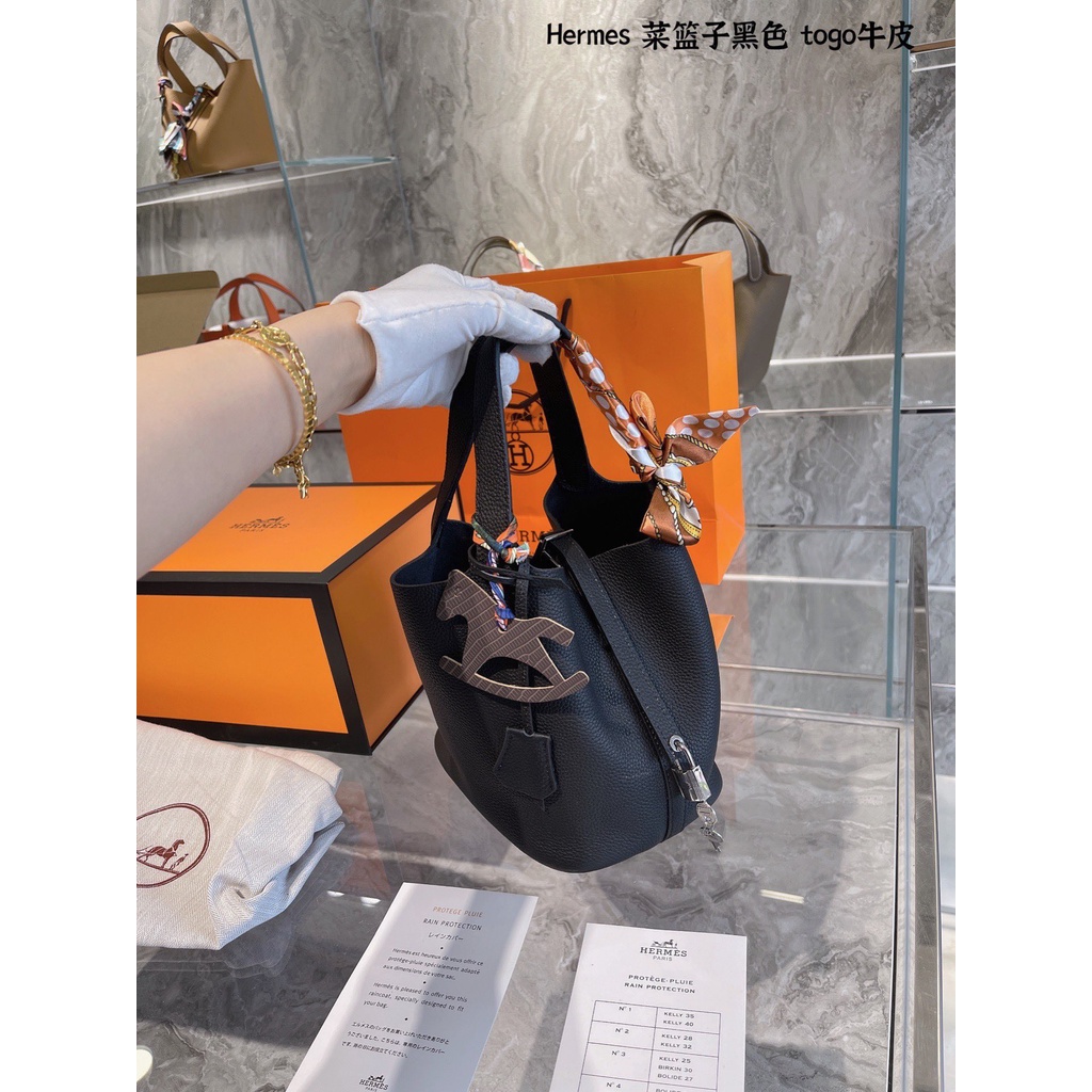 Siêu Phẩm Túi Her.mes Pi.cotin Size 18cm Full Màu đen