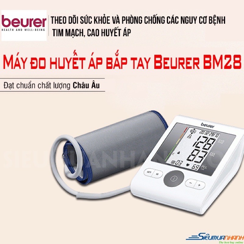 [Chính Hãng][Giá Gốc]Máy đo huyết áp bắp tay có Adapter Beurer BM28A (Bảo hành 36 tháng)