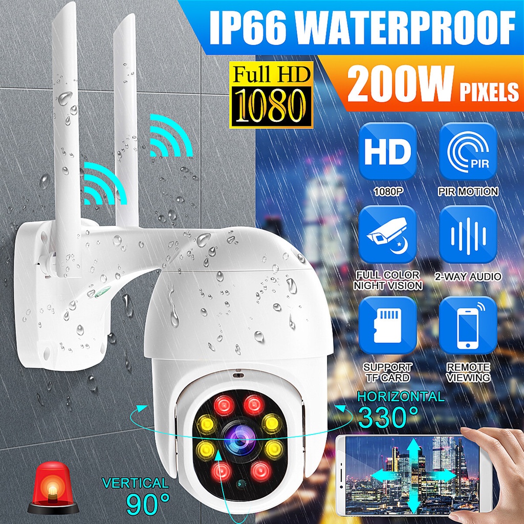 Camera PTZ IR Giám Sát An Ninh Ngoài Trời 200 P WiFi Không Dây 1080W Pixel | BigBuy360 - bigbuy360.vn