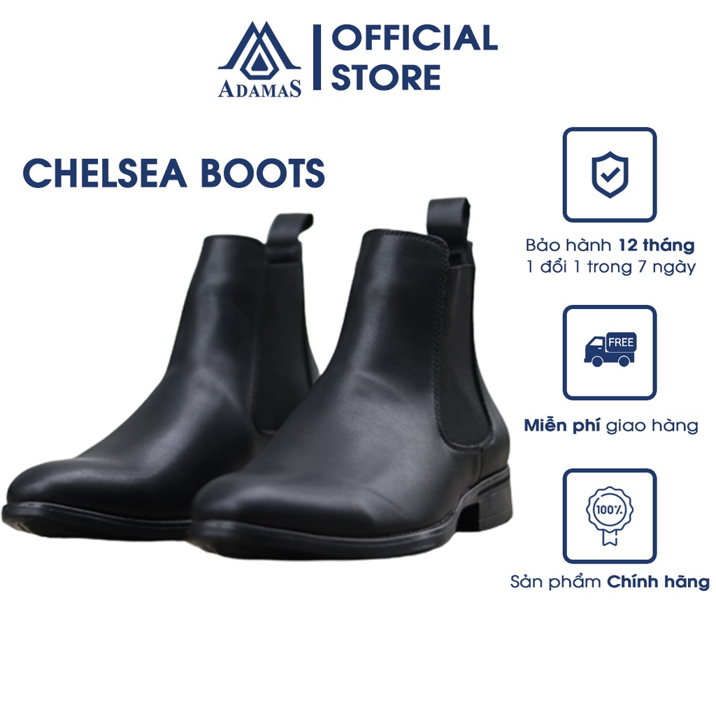 Giày Chelsea Boots Nam da bò đế cao su đúc - Boots cho nam dễ phối đồ tăng chiều cao, giày cao cổ nam da bò.