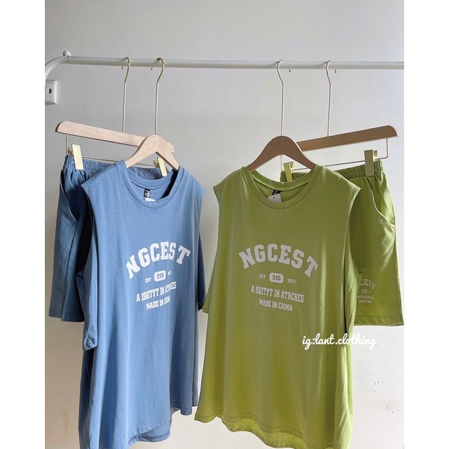 set tank top chữ kèm bra may liền | BigBuy360 - bigbuy360.vn