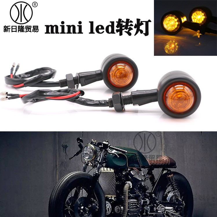 Đèn Led Gắn Trang Trí Vô Lăng Xe Mô Tô Harley Phong Cách Retro