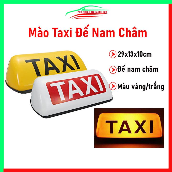 Mào taxi có đế nam châm có đèn kích thước 29cmx10cmx13cm